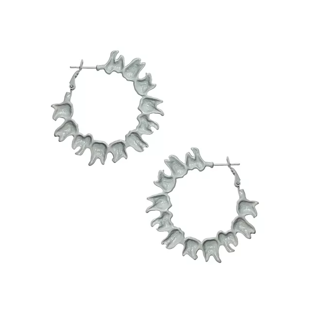 Teeth Hoop Earrings - 18 Gauge at Spencer's