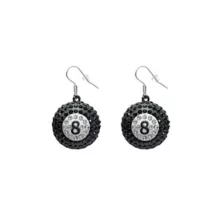 Bedazzled 8 Ball Dangle Earrings - 18 Gauge at Spencer's