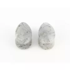 Teardrop Black Hair Quartz Stone Plugs at Spencer's