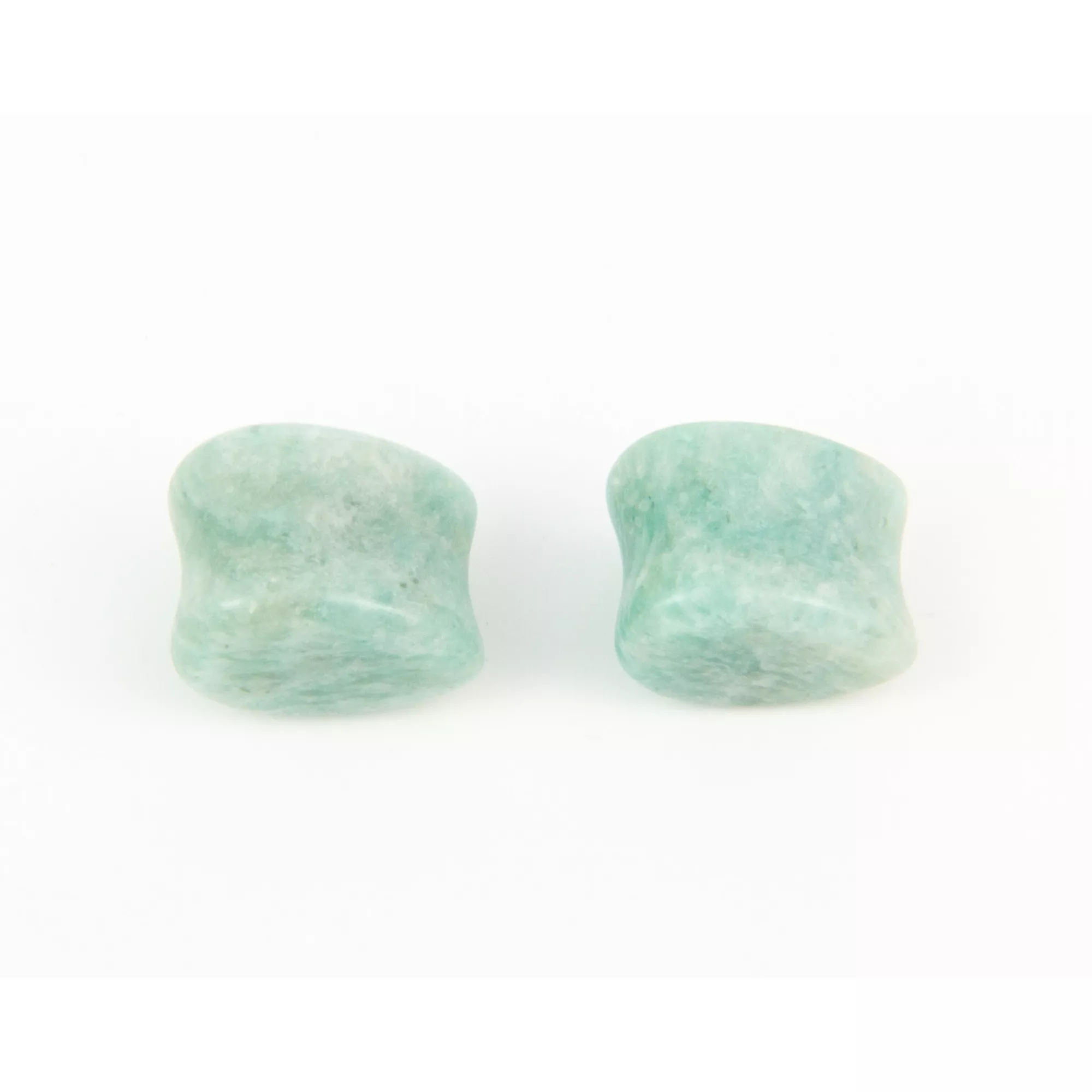 Teardrop Green Amazonite Stone Plugs