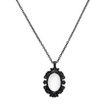 Moonstone-Effect Antique Frame Necklace at Spencer's