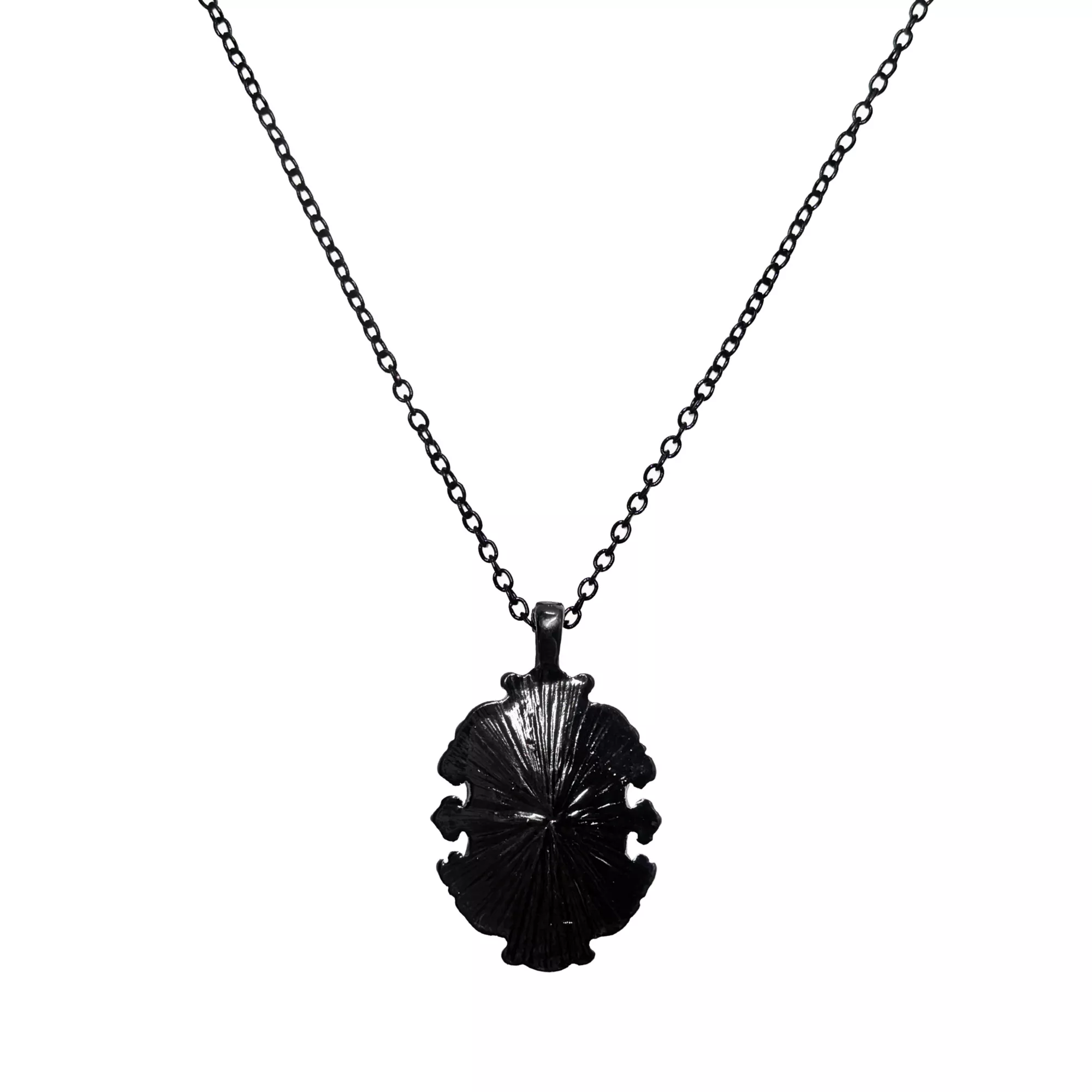 Moonstone-Effect Antique Frame Necklace