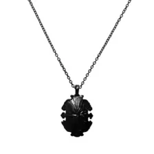 Moonstone-Effect Antique Frame Necklace at Spencer's