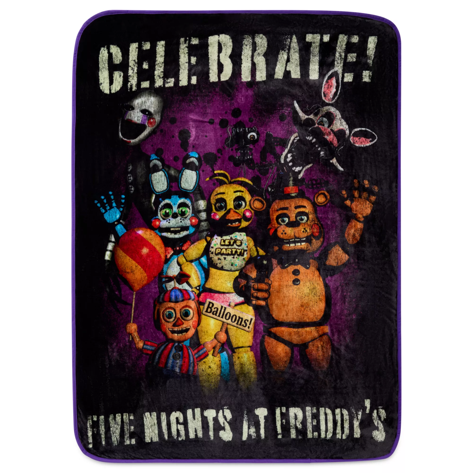 Five Nights at Freddy's Celebrate Fleece Blanket at Spencer's