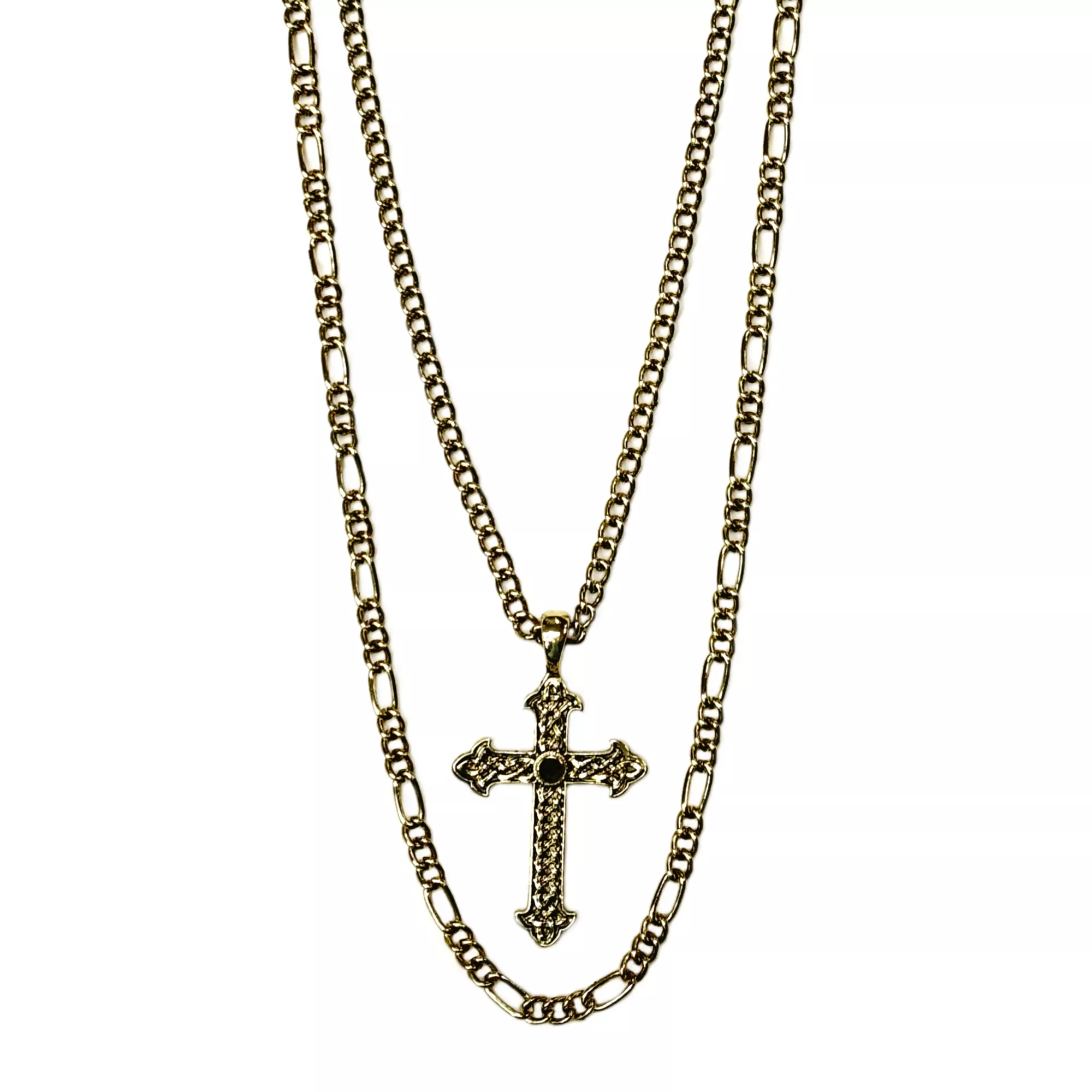 Multi-Pack Cross Gold-Tone Chain Necklaces - 2 Pack at Spencer's