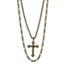 Multi-Pack Cross Gold-Tone Chain Necklaces - 2 Pack at Spencer's