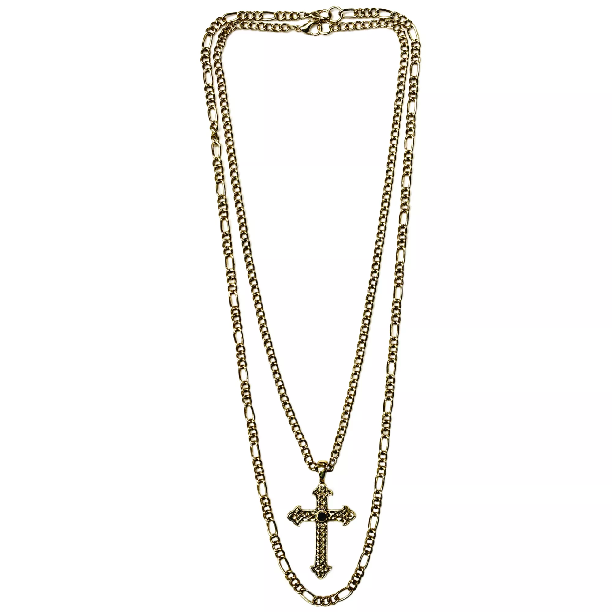 Multi-Pack Cross Gold-Tone Chain Necklaces - 2 Pack at Spencer's