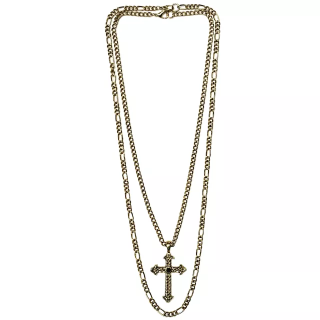 Multi-Pack Cross Gold-Tone Chain Necklaces - 2 Pack at Spencer's