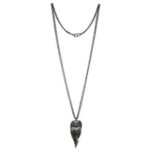 Skull Angel Wings Chain Necklace at Spencer's