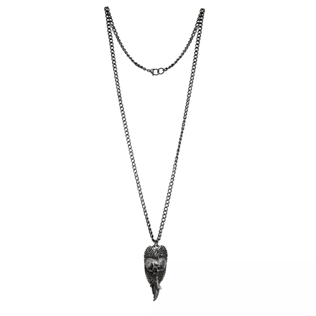 Skull Angel Wings Chain Necklace at Spencer's