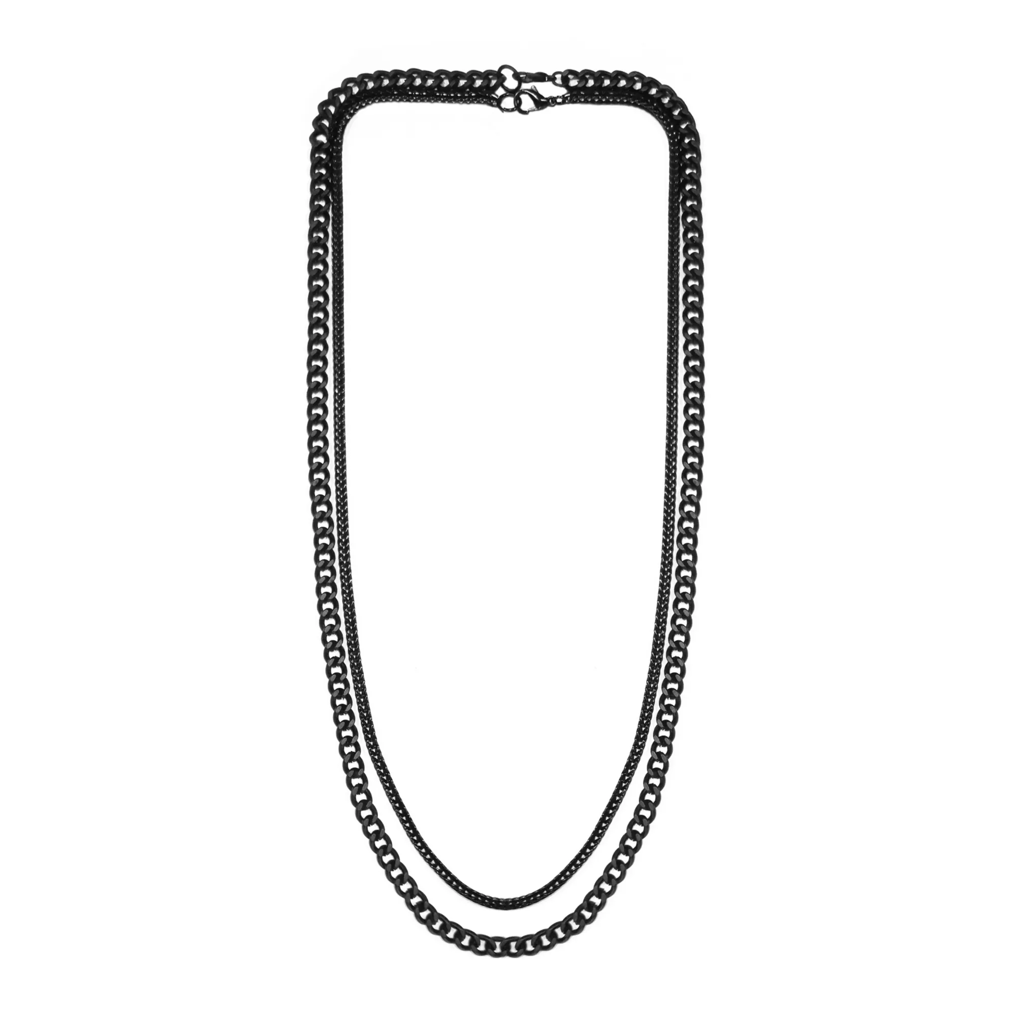 Multi-Pack Black Chain Necklaces - 2 Pack