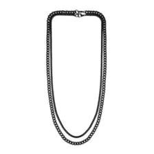 Multi-Pack Black Chain Necklaces - 2 Pack at Spencer's