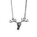 Deer Skull Pendant Chain Necklace at Spencer's