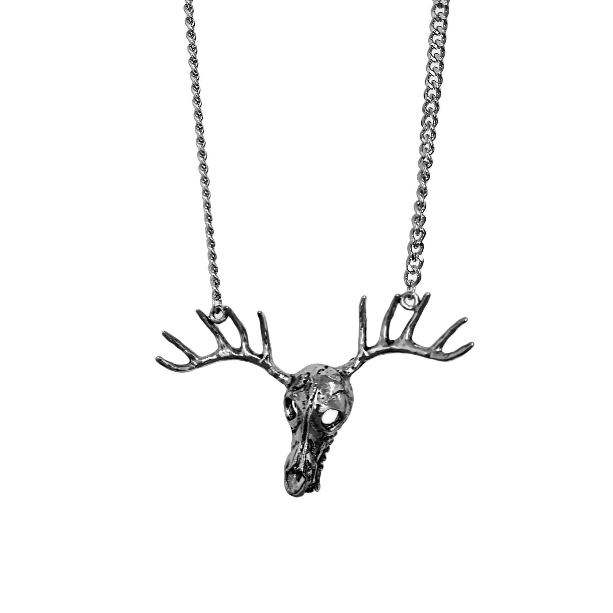 Deer Skull Pendant Chain Necklace