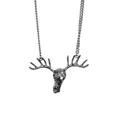 Deer Skull Pendant Chain Necklace at Spencer's