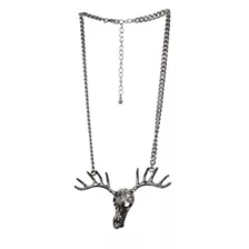 Deer Skull Pendant Chain Necklace at Spencer's