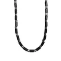 Black and Silver Burnish Beaded Necklace at Spencer's
