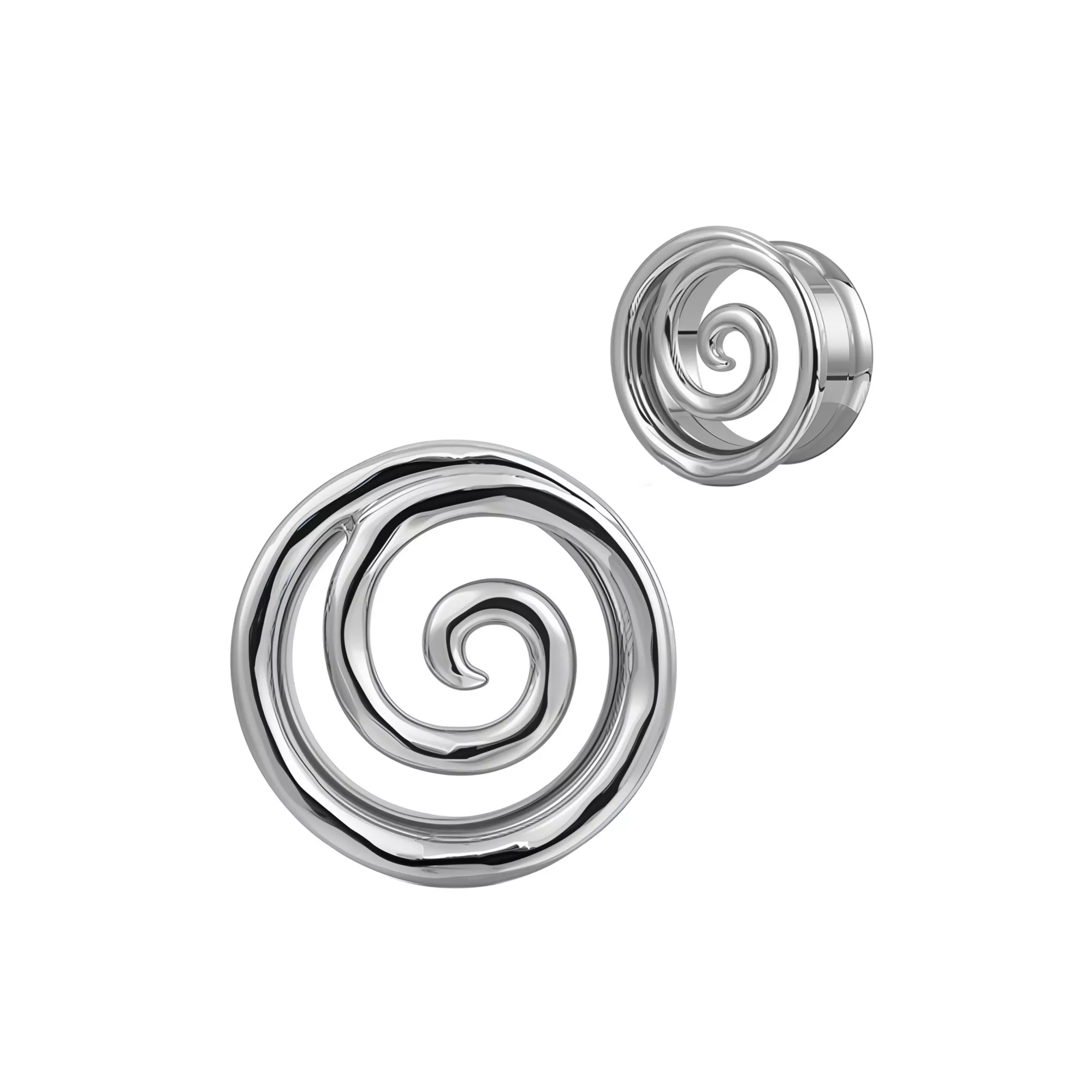 Swirl Silver-Plated Tunnels