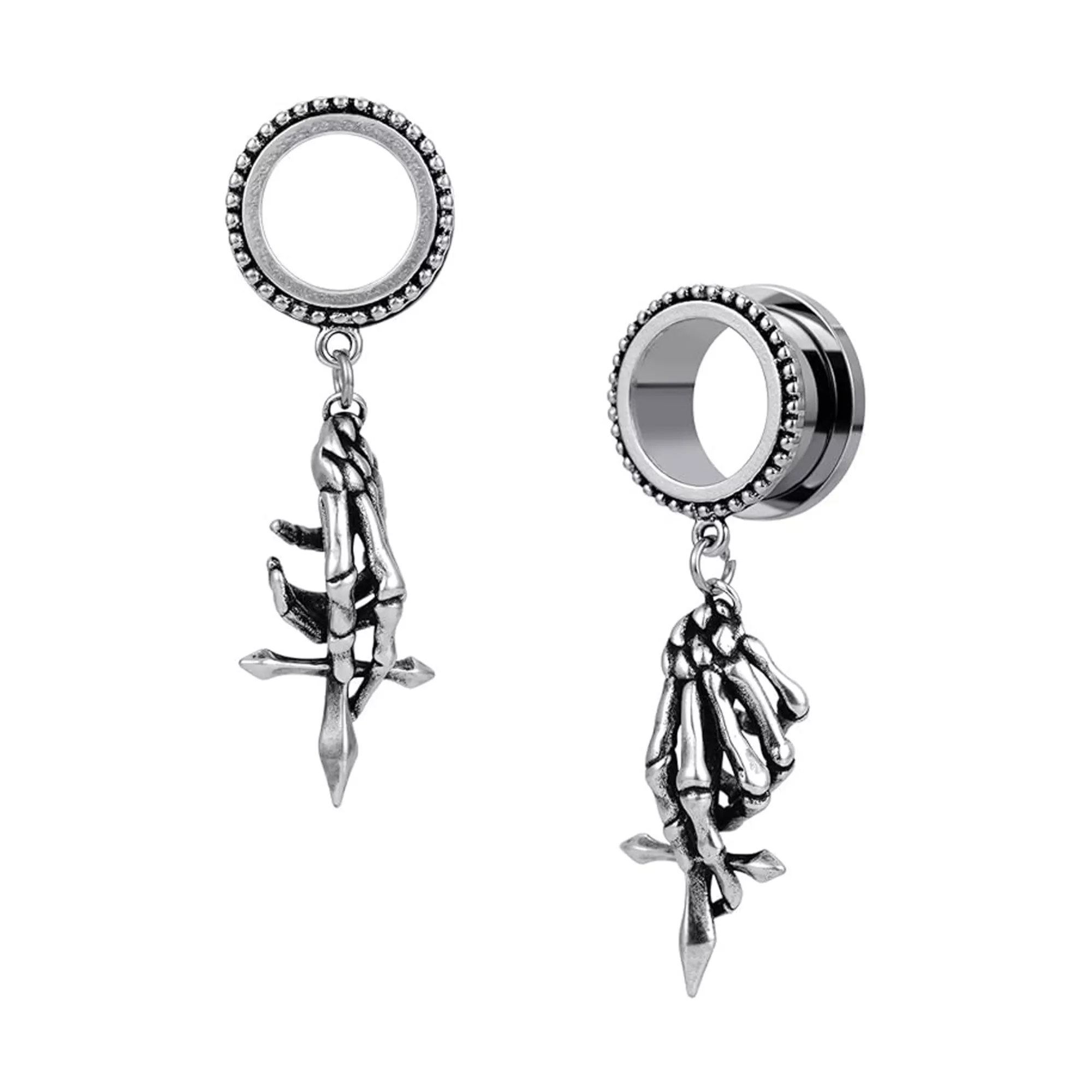 Skeleton Hand Cross Dangle Tunnels at Spencer's