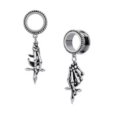 Skeleton Hand Cross Dangle Tunnels at Spencer's