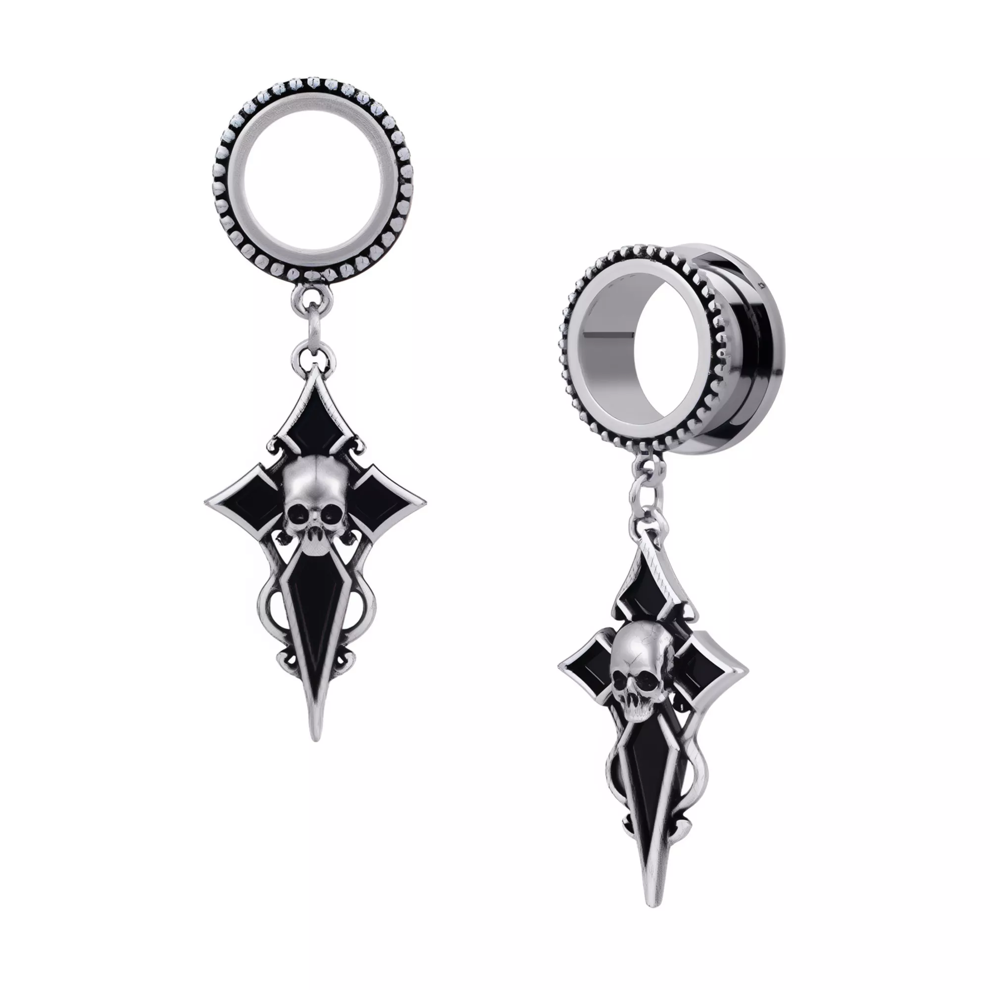 Skeleton Dark Cross Dangle Tunnels at Spencer's