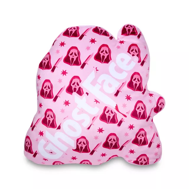 Pink Ghost Face Head Pillow at Spencer's