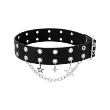 Star Charm Drop Chain Choker Necklace at Spencer's