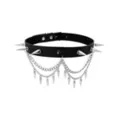 Spiked Drop Chain Choker Necklace at Spencer's