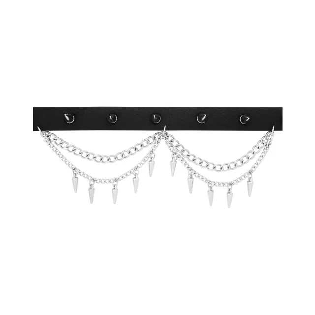 Spiked Drop Chain Choker Necklace at Spencer's