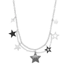 Star Charms Double Row Chain Necklace at Spencer's