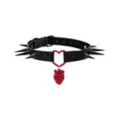 Spiked Anatomical Heart Choker Necklace at Spencer's