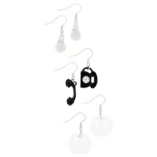 Multi-Pack Light Bulb Rotary Phone and Outlet Dangle Earrings - 3 Pairs at Spencer's