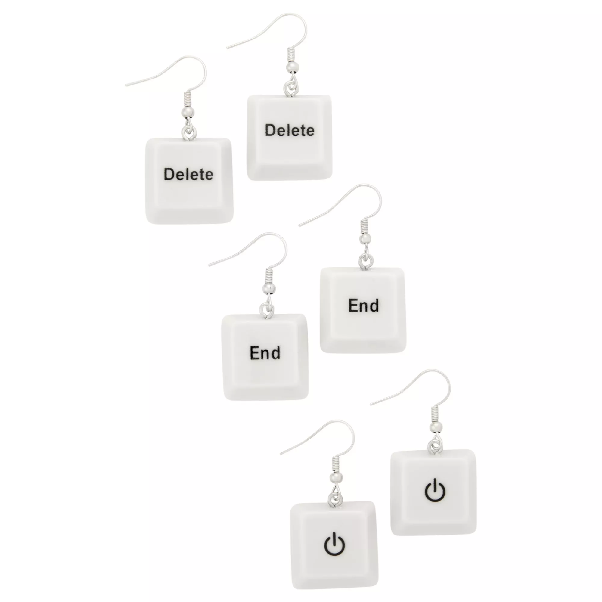 Multi-Pack Computer Key Dangle Earrings - 3 Pack