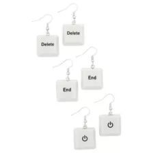 Multi-Pack Computer Key Dangle Earrings - 3 Pack at Spencer's