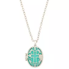 Ornate Cross Locket Pendant Necklace at Spencer's