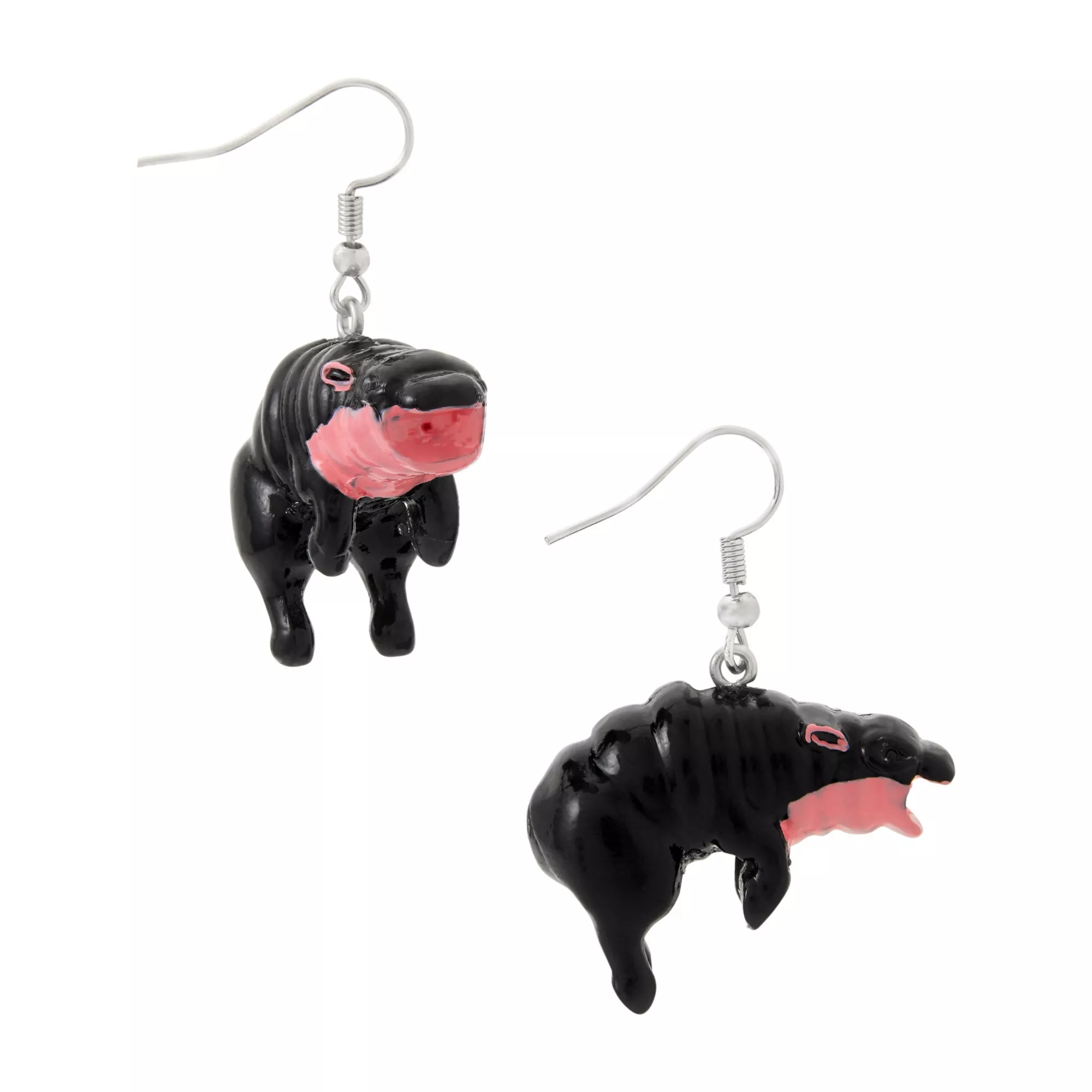 Baby Hippo Dangle Earrings