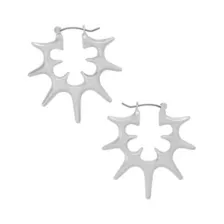 Cyberpunk Spiked Silver-Tone Hoop Earrings at Spencer's