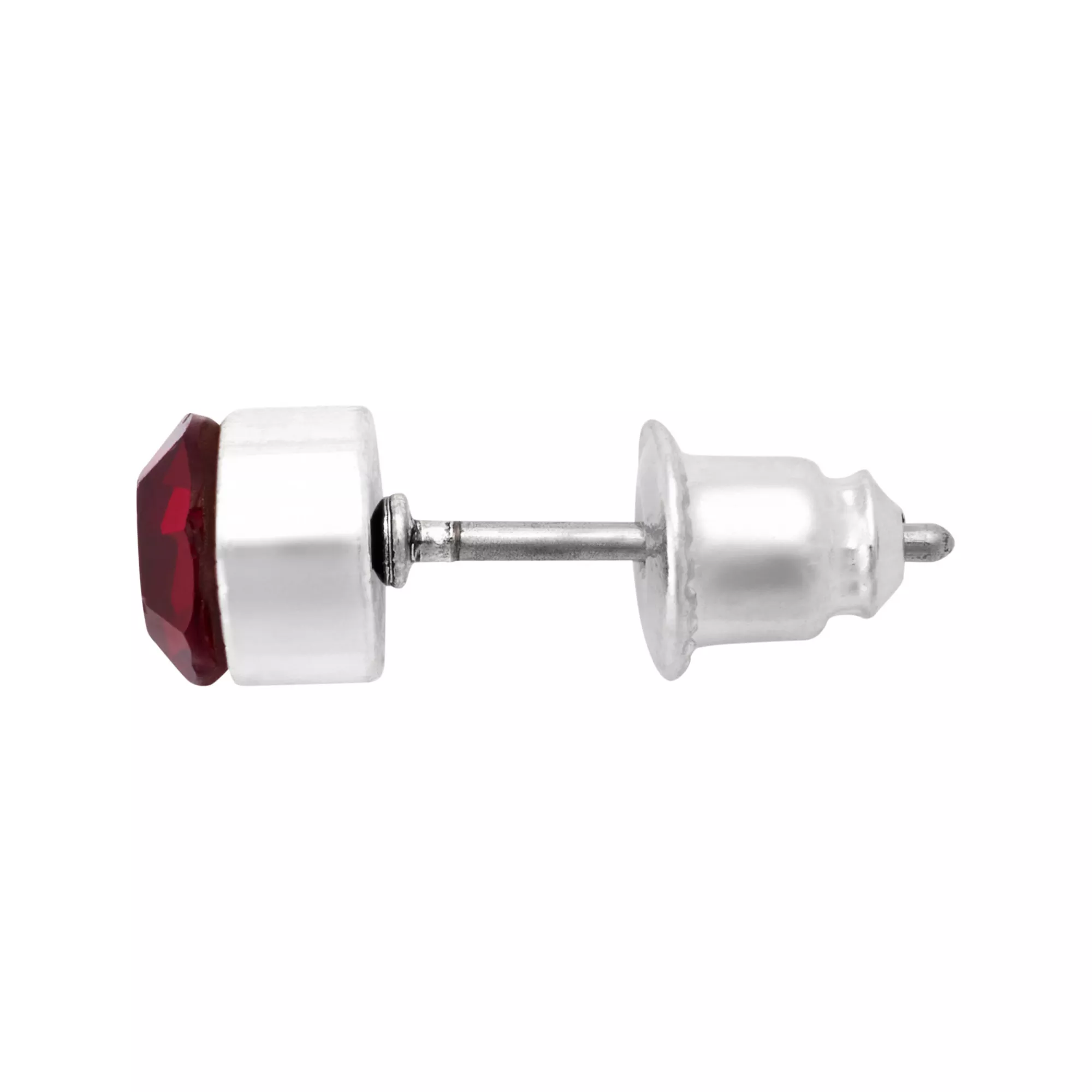 Multi-Pack Red CZ Vamp Romantic Stud and Dangle Earrings - 9 Pairs