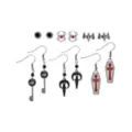 Multi-Pack Crimson Crypt Stud and Dangle Earrings - 6 Pairs at Spencer's