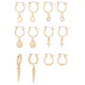 Multi-Pack Gold-Tone Solar Glow Dangle Hoop Earrings - 6 Pairs at Spencer's