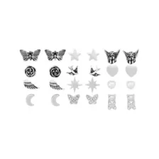 Multi-Pack Space and Nature Charm Stud Earrings - 12 Pair at Spencer's