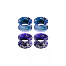 Multi-Pack Purple Blue and White Splatter Tunnels - 2 Pair at Spencer's