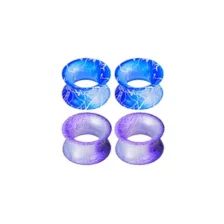 Multi-Pack Blue Purple and White Splatter Tunnels - 2 Pair at Spencer's