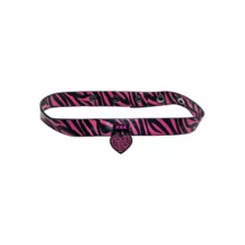 Black and Pink Zebra Heart Choker Necklace at Spencer's