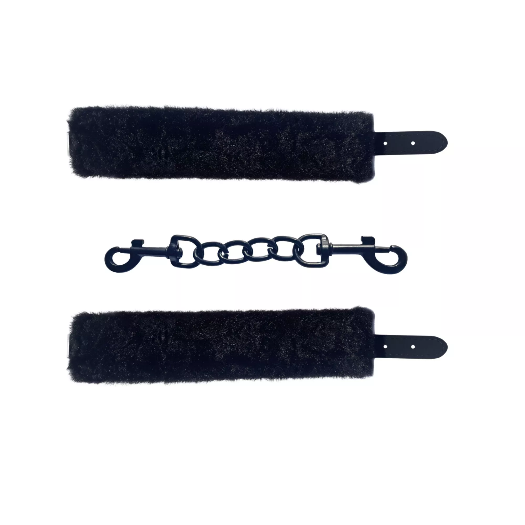Leopard Print Faux Fur Cuffs - Pleasure Bound at Spencer's