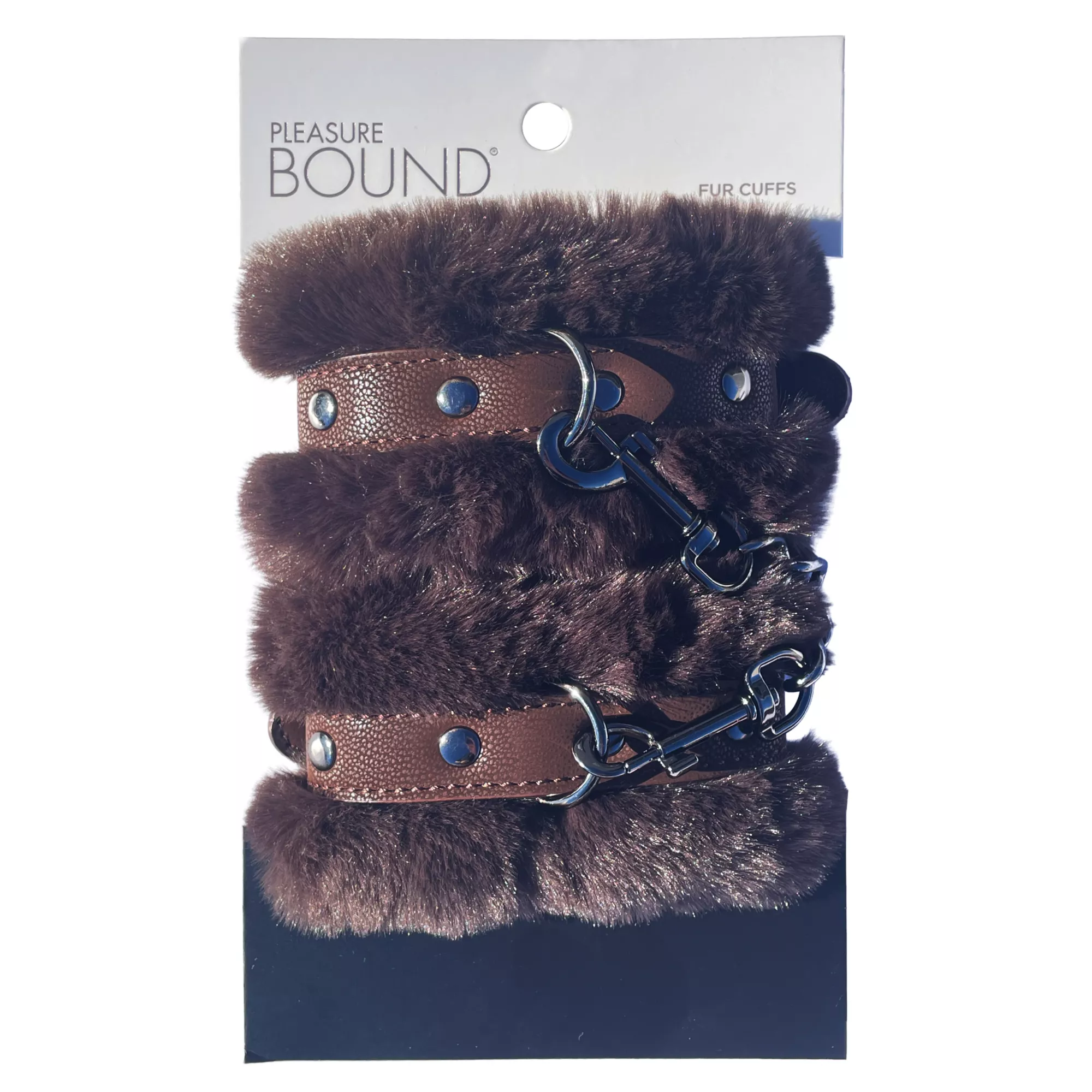 Brown Faux Fur Cuffs - Pleasure Bound at Spencer's
