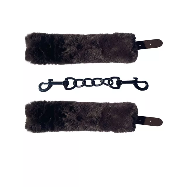 Brown Faux Fur Cuffs - Pleasure Bound at Spencer's