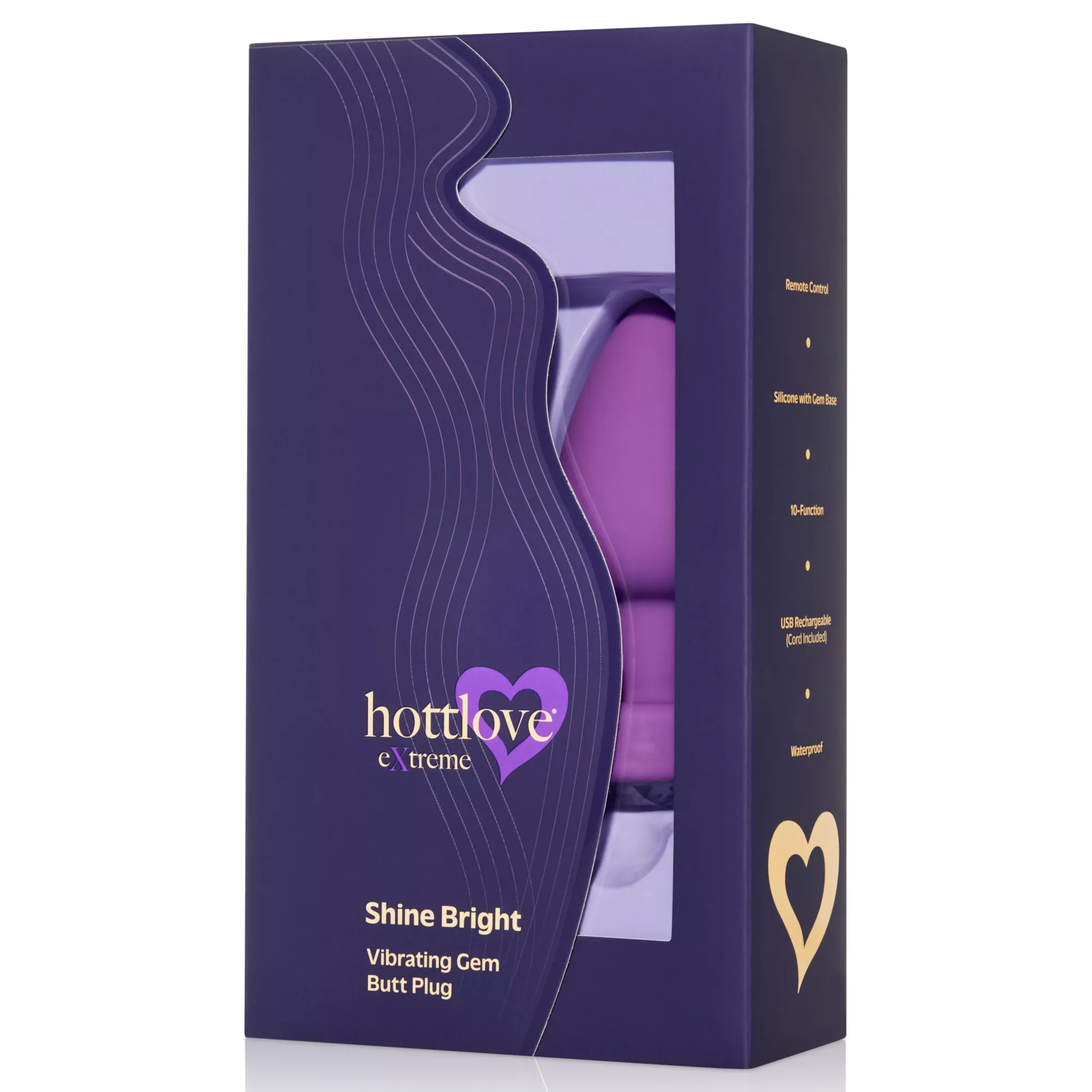 Shine Bright Vibrating Butt Plug Magenta - Hott Love Extreme at Spencer's