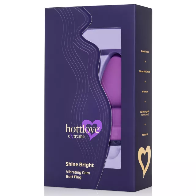 Shine Bright Vibrating Butt Plug Magenta - Hott Love Extreme at Spencer's