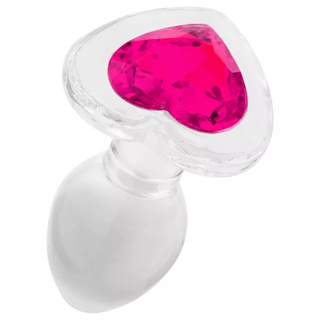 Queen of Hearts Glass Butt Plug - Hott Love at Spencer's